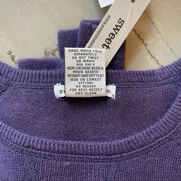 NWT Sweet Romeo Women’s Purple Raglan Sweater - S 💜 - Picture 8 of 10
